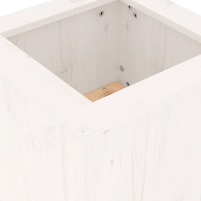 Jardinieră bancă, alb, 184,5x39,5x56,5 cm, lemn masiv de pin - WALTI WALTI