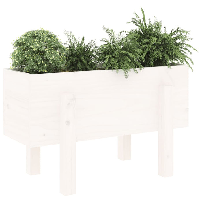 Jardinieră de grădină, alb, 62x30x38 cm, lemn masiv de pin - WALTI WALTI