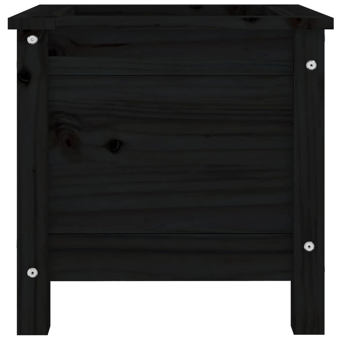 Jardinieră de grădină, negru, 40x40x39 cm, lemn masiv pin - WALTI WALTI