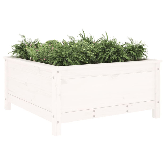 Jardinieră de grădină, alb, 82,5x82,5x39 cm, lemn masiv de pin - WALTI WALTI