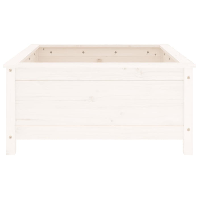 Jardinieră de grădină, alb, 82,5x82,5x39 cm, lemn masiv de pin - WALTI WALTI