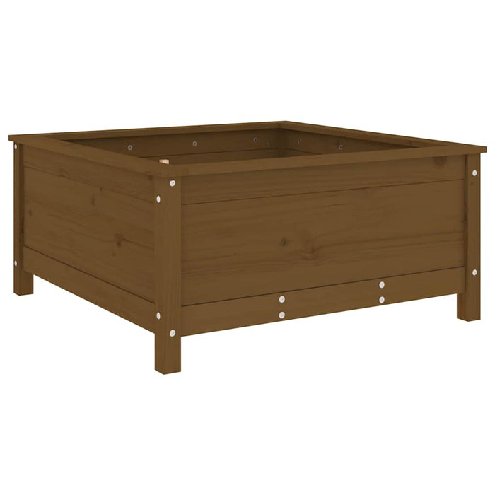 Jardinieră grădină, maro miere, 82,5x82,5x39 cm lemn masiv pin - WALTI WALTI