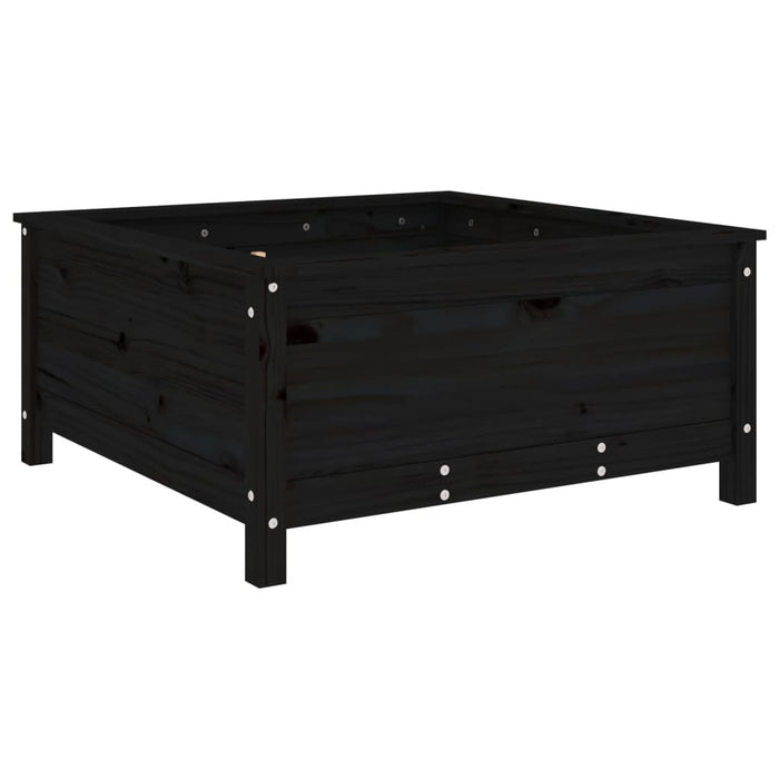 Jardinieră de grădină, negru, 82,5x82,5x39 cm lemn masiv de pin - WALTI WALTI