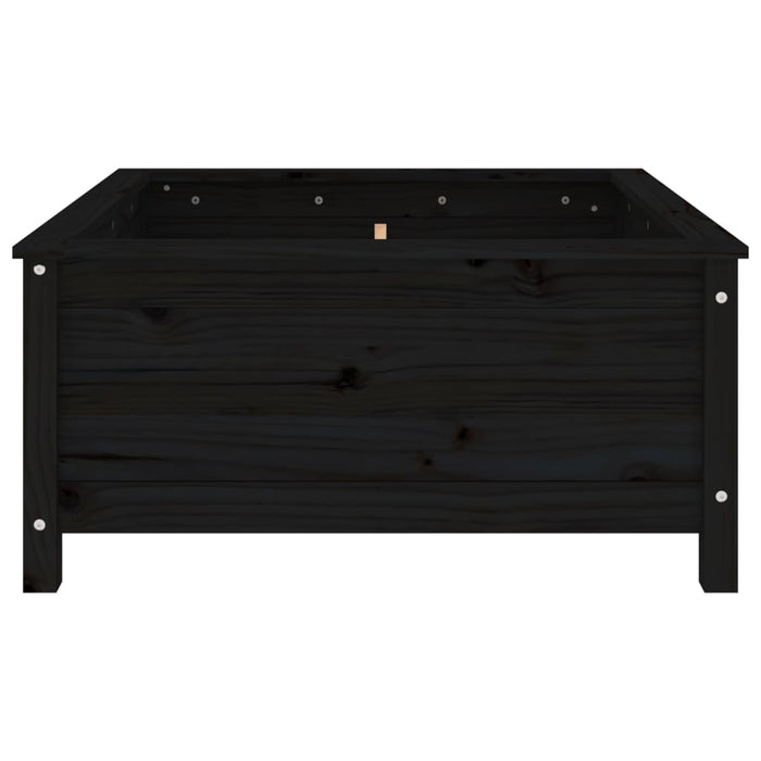 Jardinieră de grădină, negru, 82,5x82,5x39 cm lemn masiv de pin - WALTI WALTI