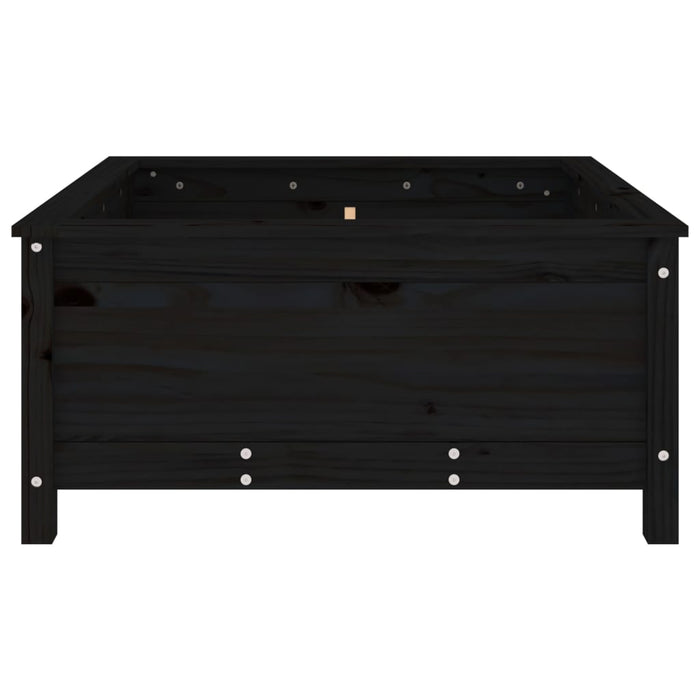 Jardinieră de grădină, negru, 82,5x82,5x39 cm lemn masiv de pin - WALTI WALTI
