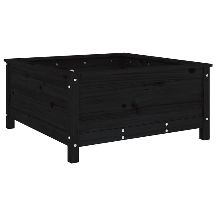 Jardinieră de grădină, negru, 82,5x82,5x39 cm lemn masiv de pin - WALTI WALTI