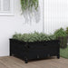 Jardinieră de grădină, negru, 82,5x82,5x39 cm lemn masiv de pin - WALTI WALTI