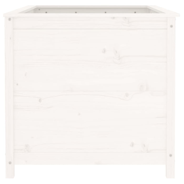 Strat înălțat de grădină, alb, 119,5x82,5x78 cm, lemn masiv pin - WALTI WALTI