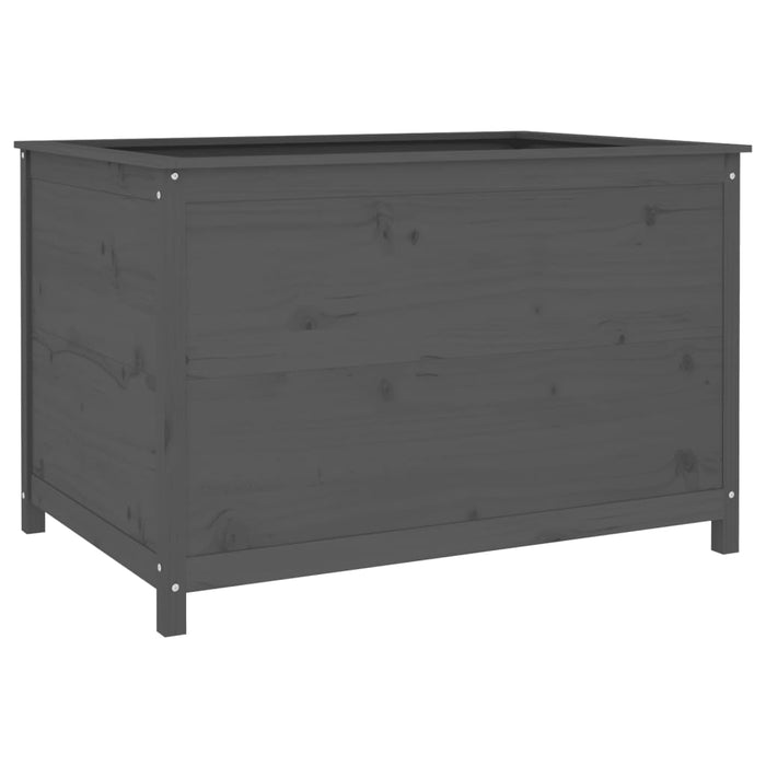 Strat înălțat de grădină, gri, 119,5x82,5x78 cm, lemn masiv pin - WALTI WALTI