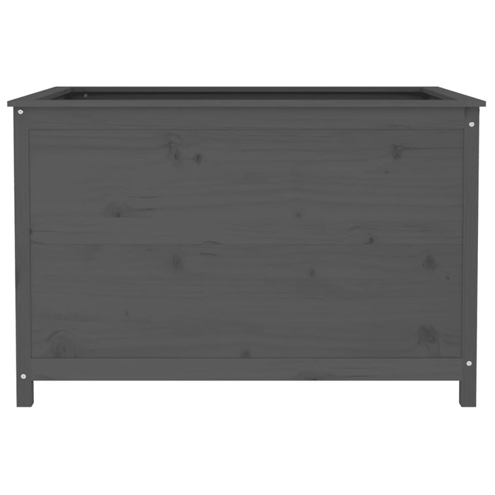 Strat înălțat de grădină, gri, 119,5x82,5x78 cm, lemn masiv pin - WALTI WALTI