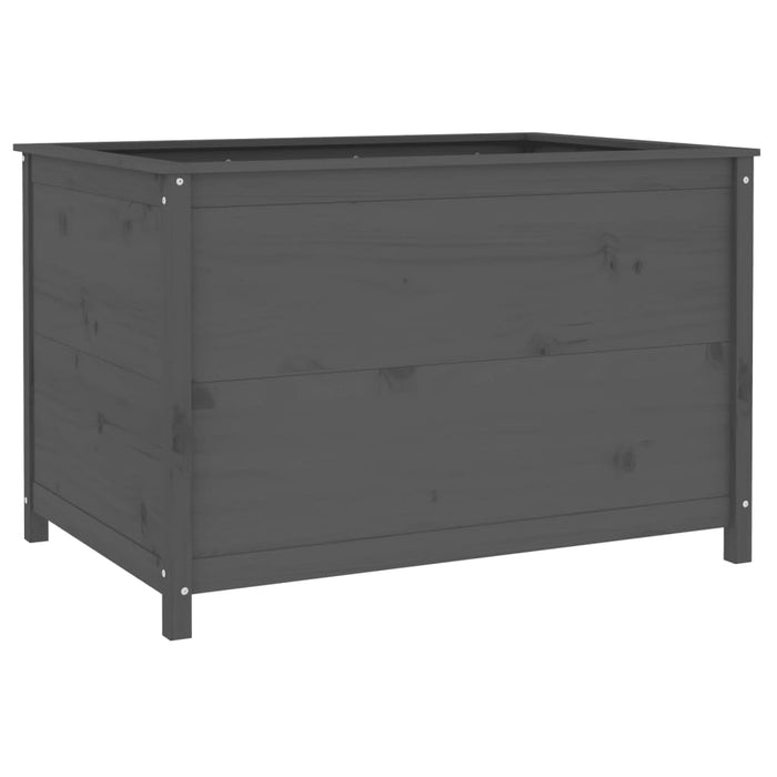 Strat înălțat de grădină, gri, 119,5x82,5x78 cm, lemn masiv pin - WALTI WALTI