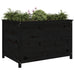 Strat înălțat de grădină negru 119,5x82,5x78 cm lemn masiv pin - WALTI WALTI