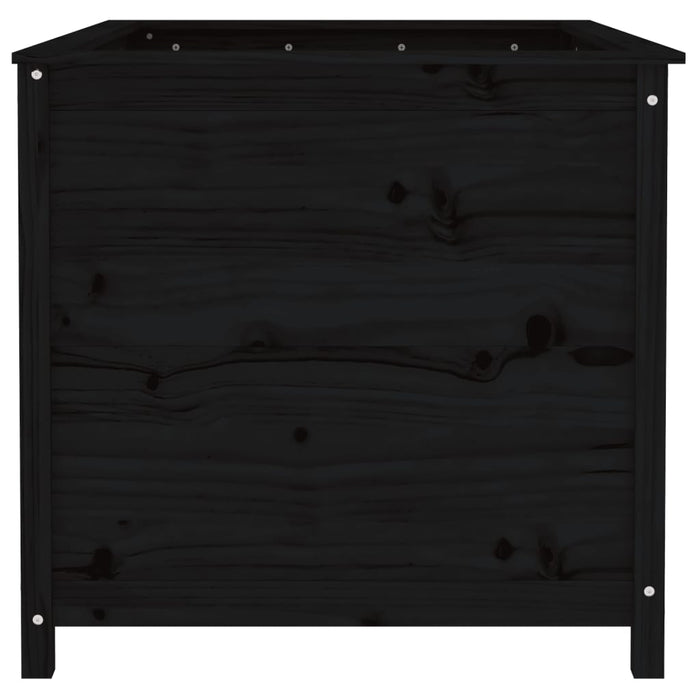 Strat înălțat de grădină negru 119,5x82,5x78 cm lemn masiv pin - WALTI WALTI