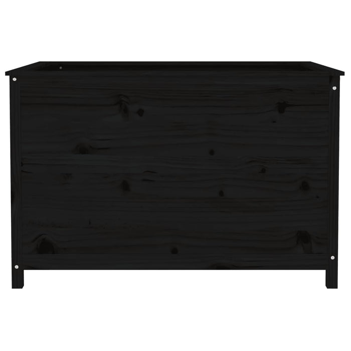 Strat înălțat de grădină negru 119,5x82,5x78 cm lemn masiv pin - WALTI WALTI