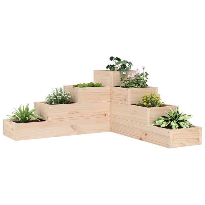 Jardinieră grădină 4 niveluri, 80,5x79x36 cm lemn masiv pin - WALTI WALTI