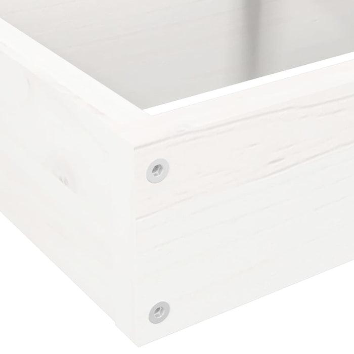 Jardinieră grădină 4 niveluri, alb 80,5x79x36 cm lemn masiv pin - WALTI WALTI