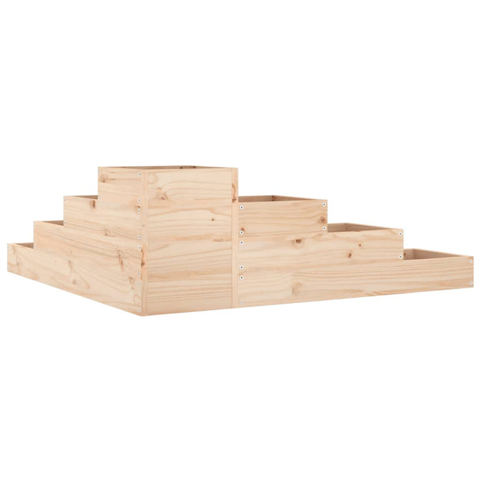 Jardinieră de grădină cu 4 niveluri, 106x104,5x36 cm, lemn masiv de pin WALTI