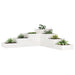 Jardinieră grădină cu 4 niveluri, alb, 106x104,5x36 cm lemn pin - WALTI WALTI