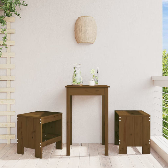 Taburete grădină 2 buc. maro miere 40x36x45 cm lemn masiv pin - WALTI WALTI