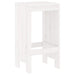 Taburete de bar, 2 buc., alb, 40x36x75 cm, lemn masiv de pin - WALTI WALTI