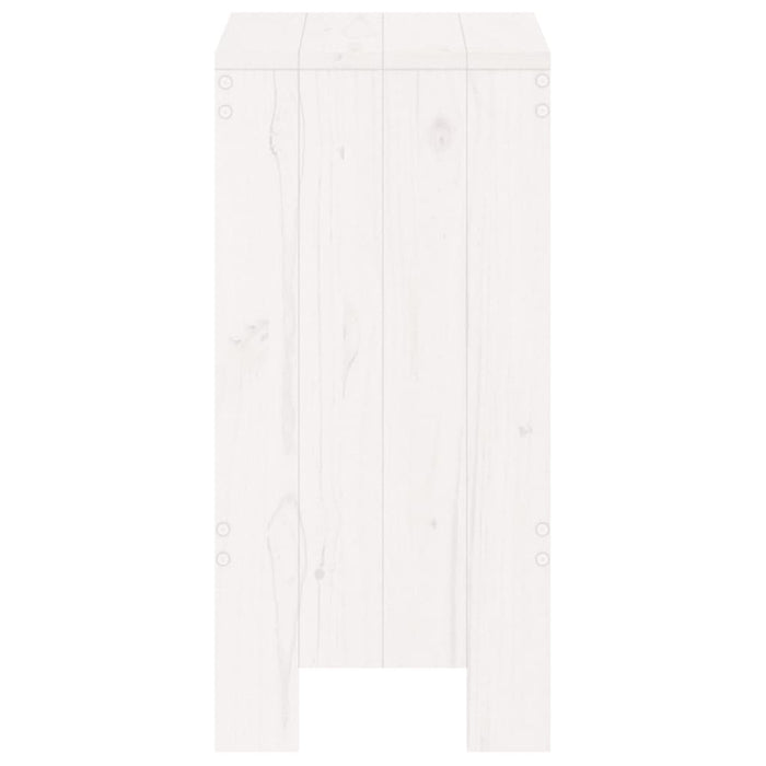 Taburete de bar, 2 buc., alb, 40x36x75 cm, lemn masiv de pin - WALTI WALTI