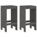 Taburete de bar, 2 buc., gri, 40x36x75 cm, lemn masiv de pin - WALTI WALTI