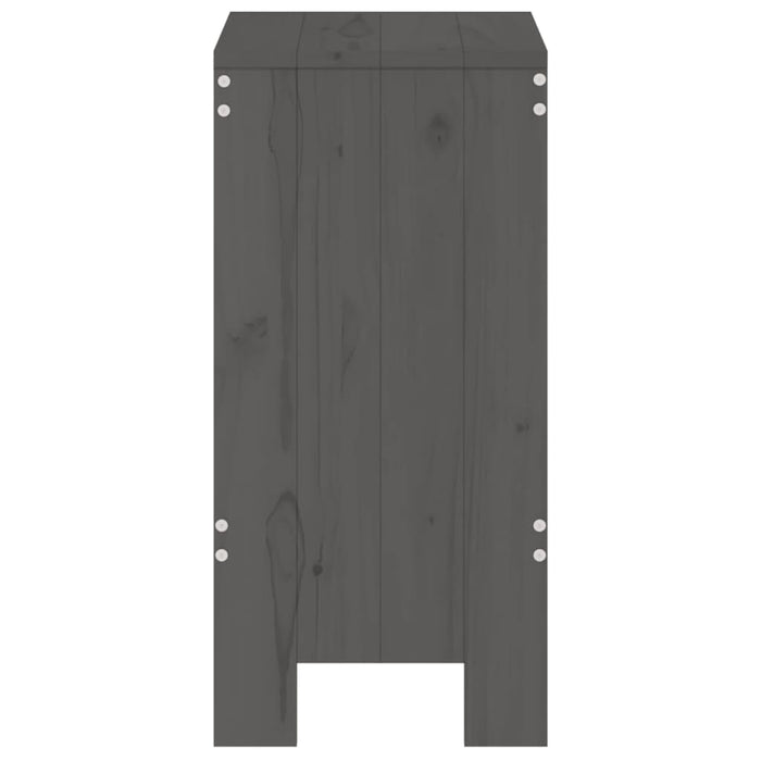 Taburete de bar, 2 buc., gri, 40x36x75 cm, lemn masiv de pin - WALTI WALTI