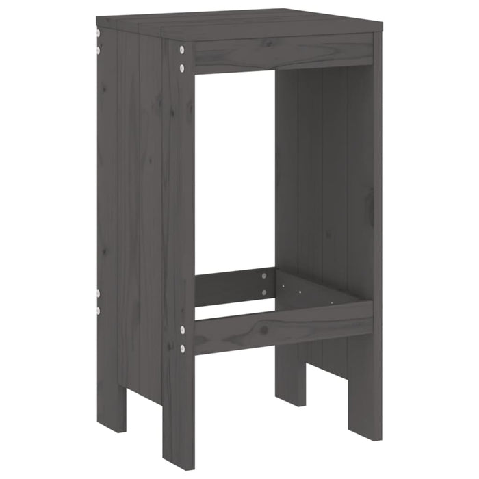 Taburete de bar, 2 buc., gri, 40x36x75 cm, lemn masiv de pin - WALTI WALTI