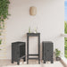 Taburete de bar, 2 buc., gri, 40x36x75 cm, lemn masiv de pin - WALTI WALTI
