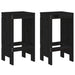 Taburete de bar, 2 buc., negru, 40x36x75 cm, lemn masiv de pin - WALTI WALTI