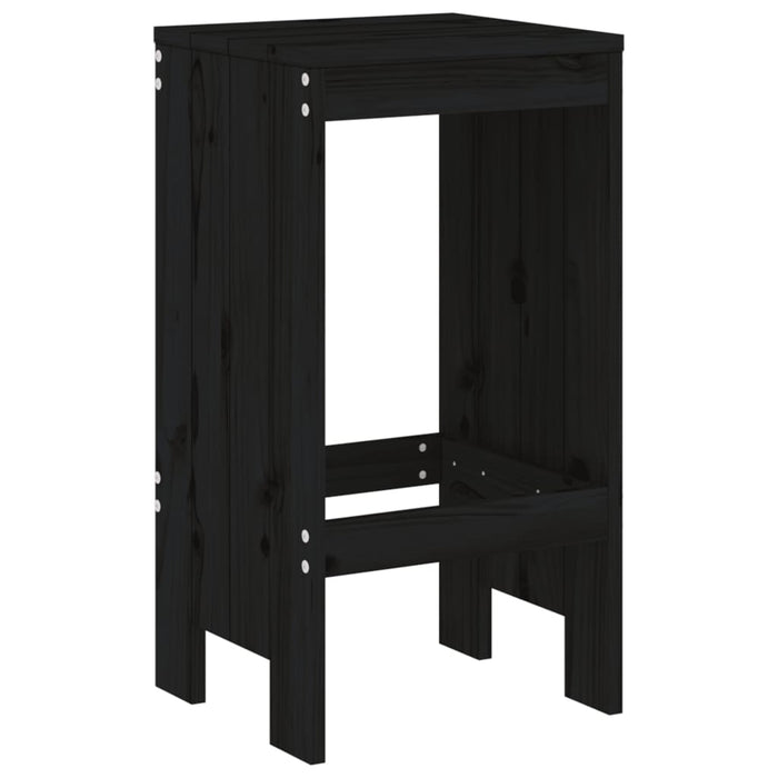 Taburete de bar, 2 buc., negru, 40x36x75 cm, lemn masiv de pin - WALTI WALTI
