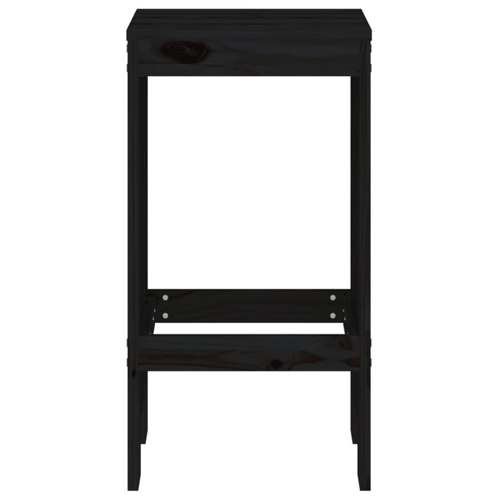 Taburete de bar, 2 buc., negru, 40x36x75 cm, lemn masiv de pin - WALTI WALTI
