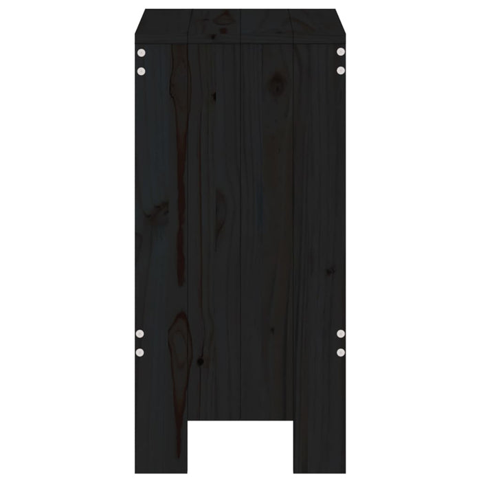 Taburete de bar, 2 buc., negru, 40x36x75 cm, lemn masiv de pin - WALTI WALTI