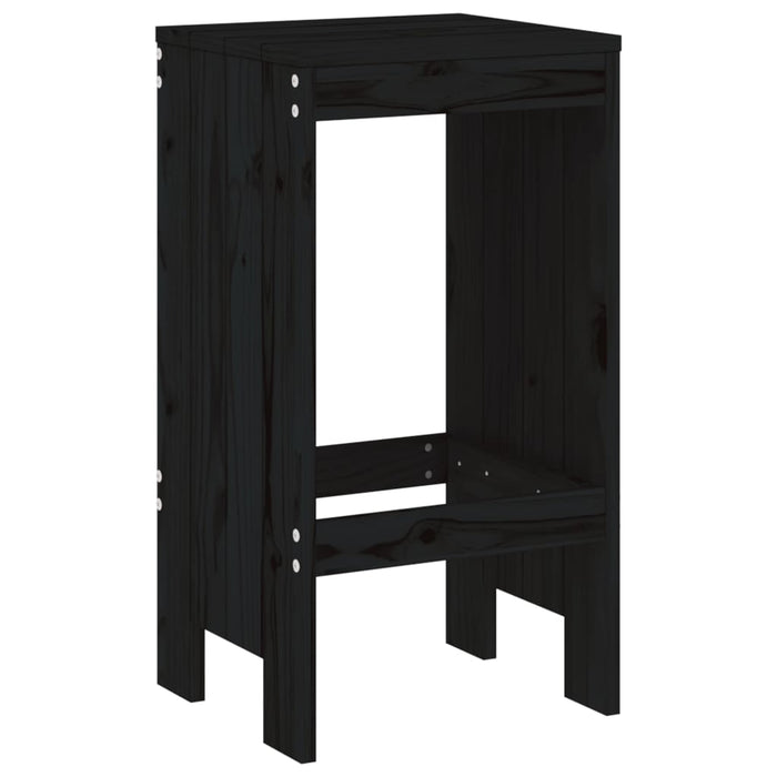 Taburete de bar, 2 buc., negru, 40x36x75 cm, lemn masiv de pin - WALTI WALTI