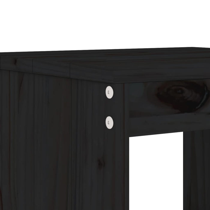 Taburete de bar, 2 buc., negru, 40x36x75 cm, lemn masiv de pin - WALTI WALTI
