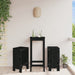 Taburete de bar, 2 buc., negru, 40x36x75 cm, lemn masiv de pin - WALTI WALTI