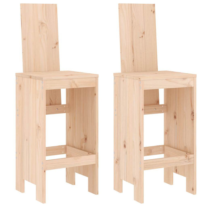Scaune de bar, 2 buc., 40x42x120 cm, lemn masiv de pin - WALTI WALTI