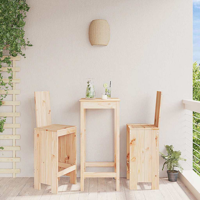 Scaune de bar, 2 buc., 40x42x120 cm, lemn masiv de pin - WALTI WALTI