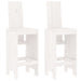 Scaune de bar, 2 buc., alb, 40x42x120 cm, lemn masiv de pin - WALTI WALTI
