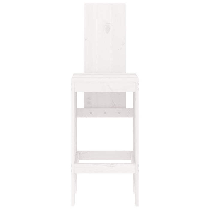 Scaune de bar, 2 buc., alb, 40x42x120 cm, lemn masiv de pin - WALTI WALTI