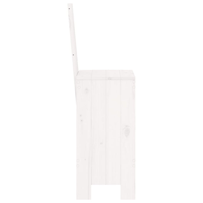 Scaune de bar, 2 buc., alb, 40x42x120 cm, lemn masiv de pin - WALTI WALTI
