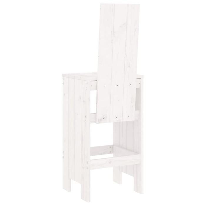 Scaune de bar, 2 buc., alb, 40x42x120 cm, lemn masiv de pin - WALTI WALTI