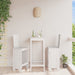 Scaune de bar, 2 buc., alb, 40x42x120 cm, lemn masiv de pin - WALTI WALTI