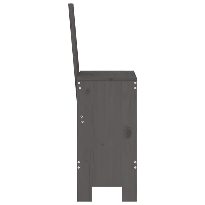 Scaune de bar, 2 buc., gri, 40x42x120 cm, lemn masiv de pin - WALTI WALTI
