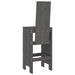 Scaune de bar, 2 buc., gri, 40x42x120 cm, lemn masiv de pin - WALTI WALTI
