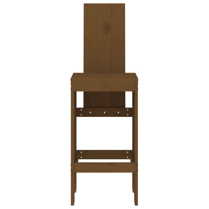 Scaune de bar 2 buc. maro miere 40x42x120 cm lemn masiv de pin - WALTI WALTI