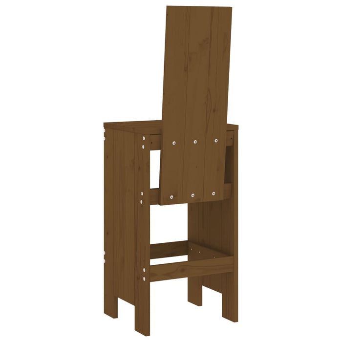 Scaune de bar 2 buc. maro miere 40x42x120 cm lemn masiv de pin - WALTI WALTI