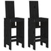 Scaune de bar, 2 buc., negru, 40x42x120 cm, lemn masiv de pin - WALTI WALTI