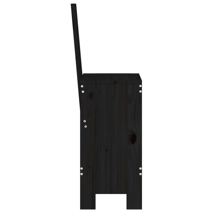 Scaune de bar, 2 buc., negru, 40x42x120 cm, lemn masiv de pin - WALTI WALTI
