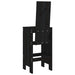 Scaune de bar, 2 buc., negru, 40x42x120 cm, lemn masiv de pin - WALTI WALTI